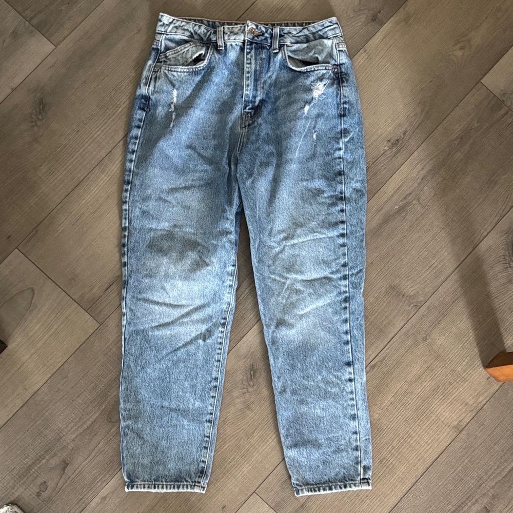 Zara High Rise Blue Denim Jeans size 8